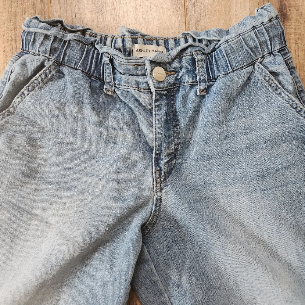 Ashley Mason Wide Leg Cargo Jeans 29 Paper Bag Waist